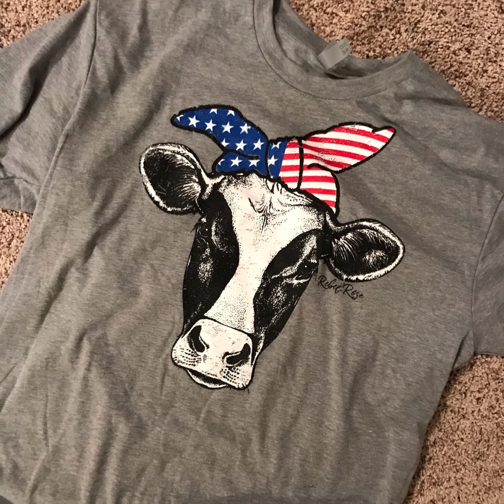 LEFTOVERS FROM CLOSED BOUTIQUE!!!American cow tee